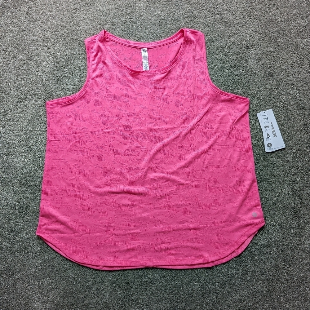 Reebok hot pink muscle tee tank top women's 2X NEW
